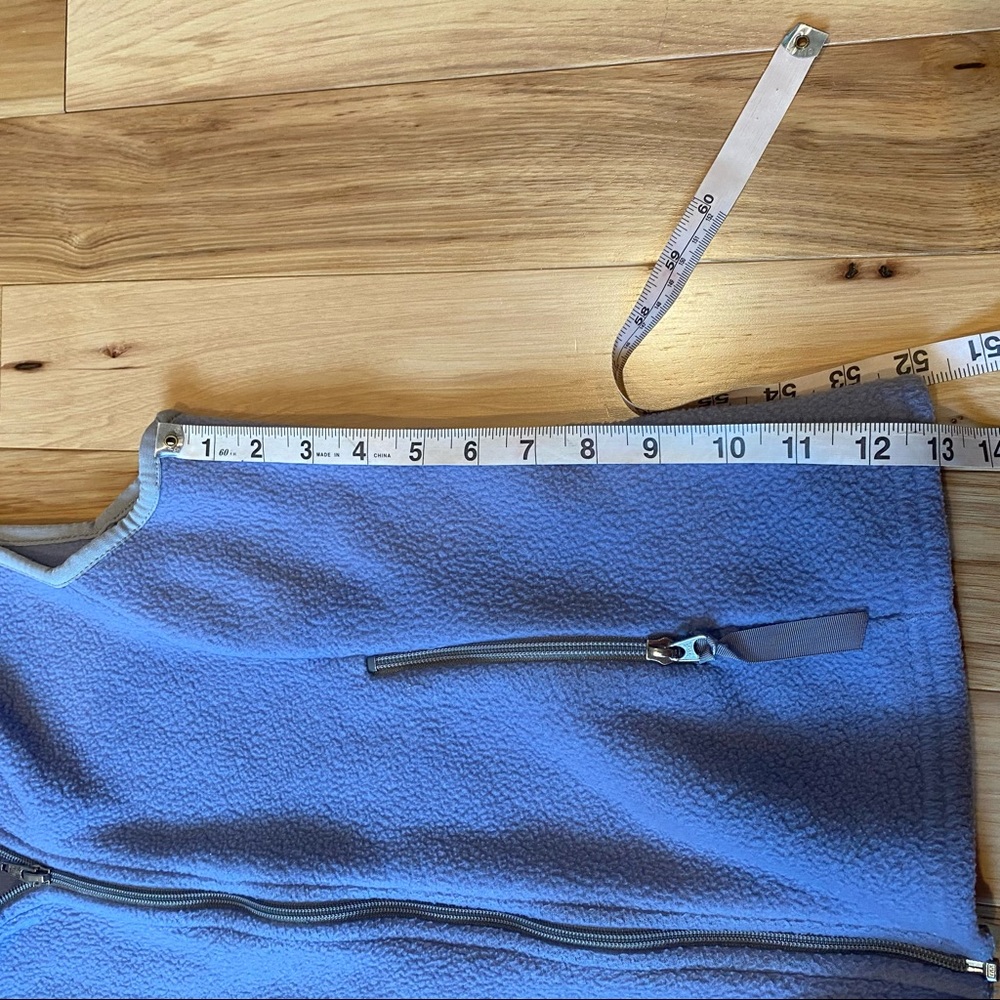 Vintage 1996 Patagonia Synchilla Purple Blue Gray Trim Fleece Zip Up Vest - Picture 11 of 12